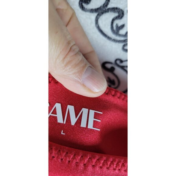 SAME LOS ANGELES One Piece Swimsuit Womens Color Red Large Flower - Picture 3 of 11